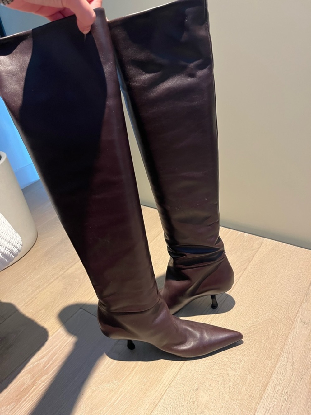 The Row Bourgeoise Leather Knee Boots